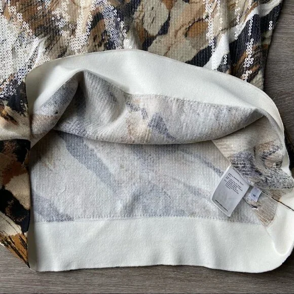 Marina Rinaldi Abstract Sequins Knit Blouse - Picture 9 of 16